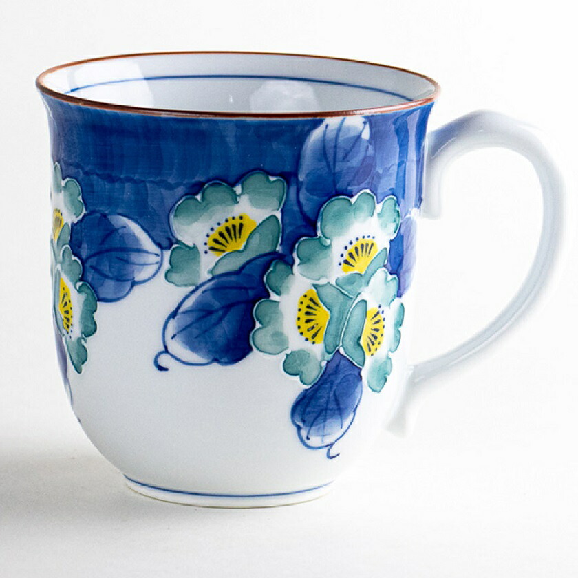有田・波佐見焼 花集い（青） マグカップ