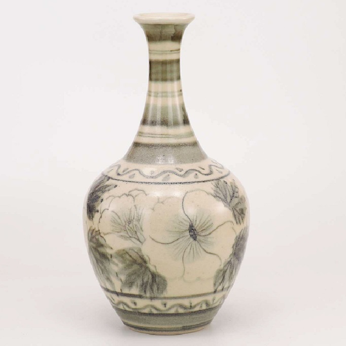 日本の言い慣わし芸術品【九谷焼】8号かぶら 梨釉芙蓉