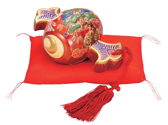 福助／九谷焼／九谷八幡窯／縁起人形／商売繁盛／幸福招来 九谷八幡窯『布袋尊』／九谷焼／大型38㎝／縁起物／七福神