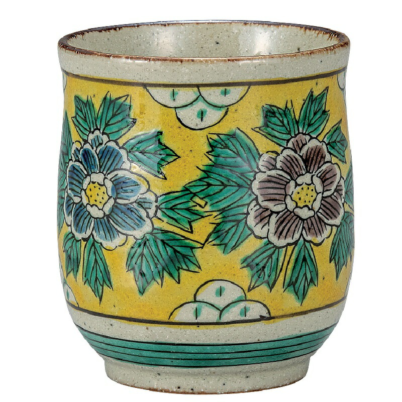 楽天市場】九谷焼 美山窯組湯呑み（夫婦湯呑）吉田屋牡丹 05-122