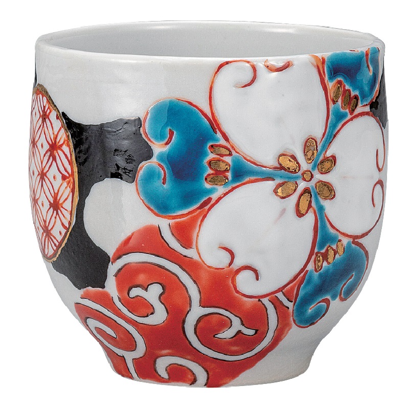 九谷焼 佐藤剛志 湯呑 色華 コーヒー・お茶用品-茶道具・湯呑・急須-湯呑み