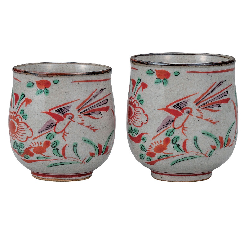 楽天市場】九谷焼：天啓赤絵魚網文湯呑・須田菁華《湯呑》 : 和食器の