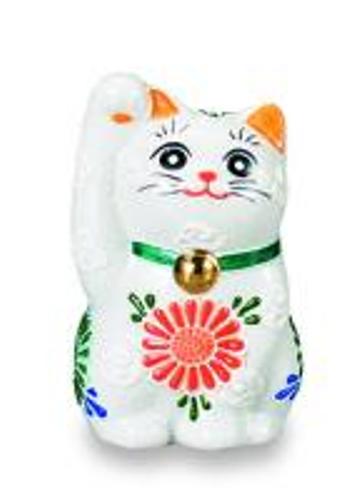 楽天市場】九谷焼 招猫 9号小槌持招猫 黄盛（布団付