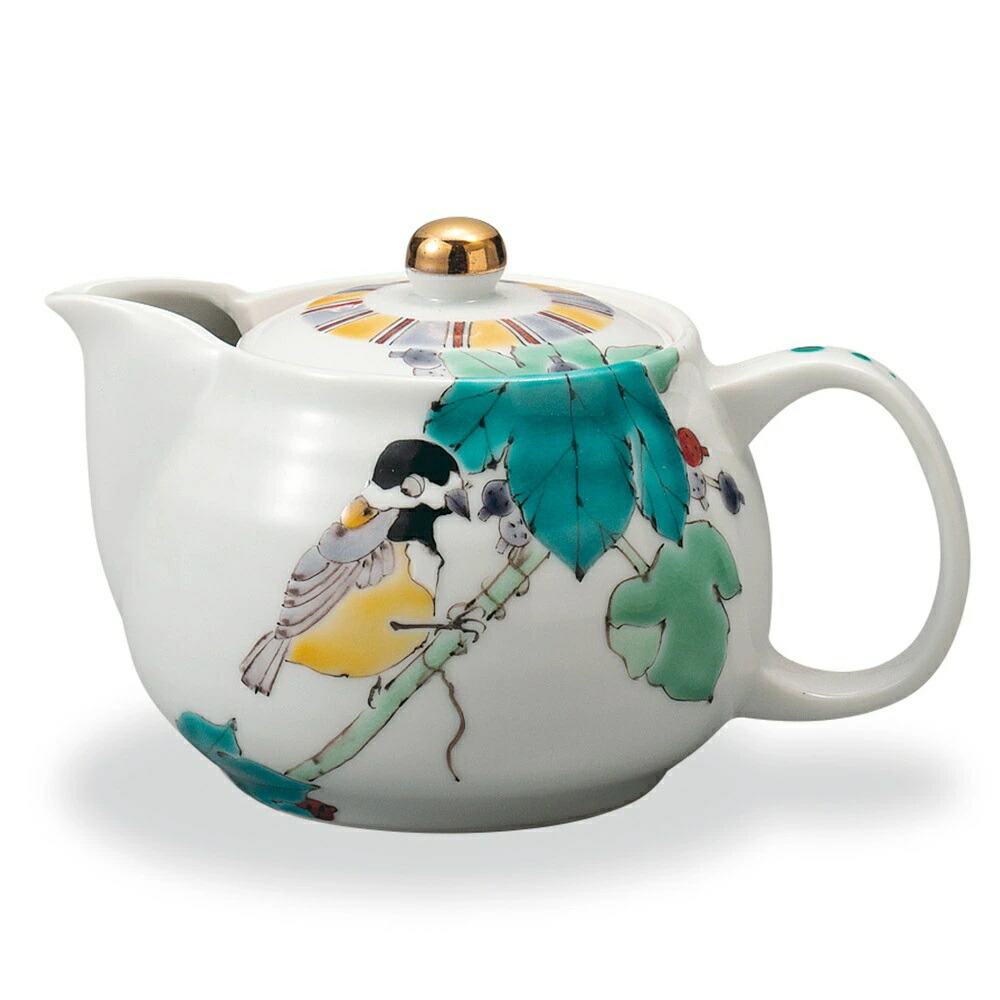 楽天市場】中村陶志人 九谷焼ポット急須 雪雀図（雪三雀） : 九谷陶芸