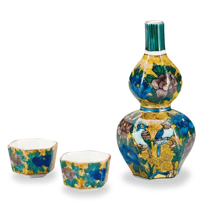 楽天市場】山本長左【宮内庁御用達】九谷焼酒器揃（徳利＆盃セット