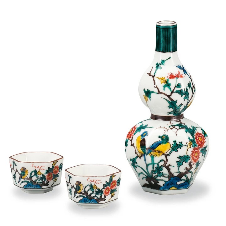 楽天市場】九谷焼 盃 青手古九谷 柏鳥 二代 徳田八十吉作 : 九谷焼