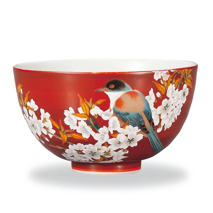 楽天市場】九谷焼 ご飯茶碗 福良雀 縦2羽 飯碗 中村陶志人作 : 九谷焼