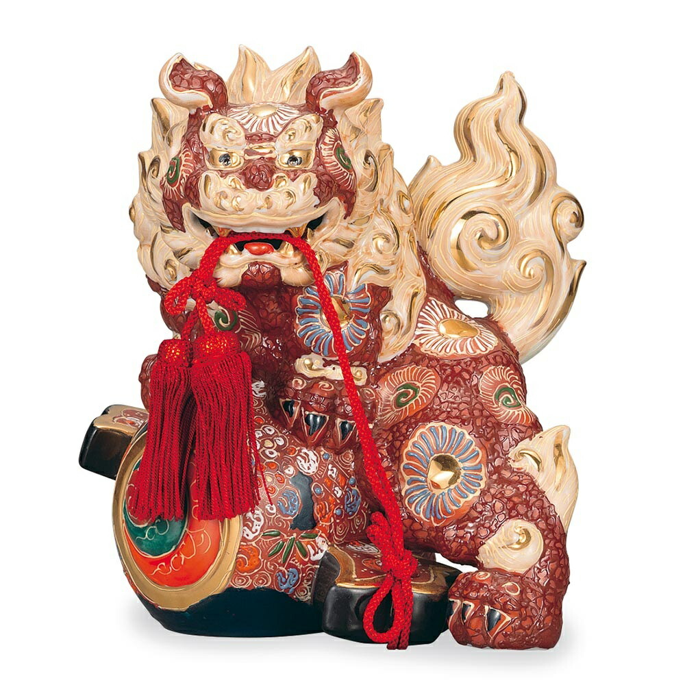 九谷焼 7号小槌獅子 盛