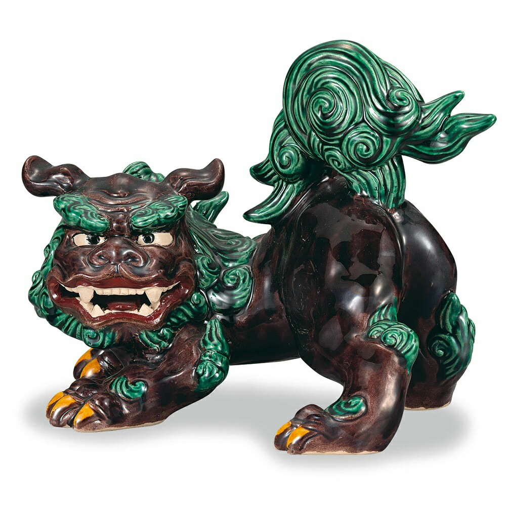 楽天市場】九谷焼 10号剣獅子 緑彩 : 九谷陶芸 北山堂 楽天市場店