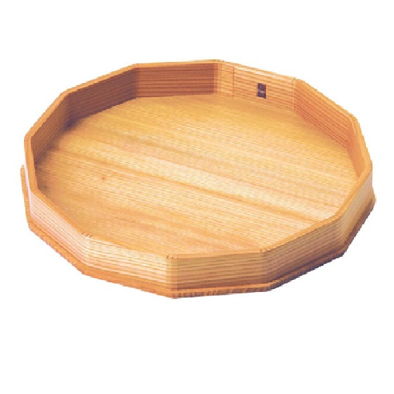 用美（ようび）木曽杉 十二角皿 八寸 EXポリマー塗装