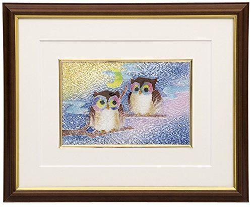 楽天市場】伝統工芸 七宝焼 額 幸せを招くふくろう フクロウ 梟 月夜