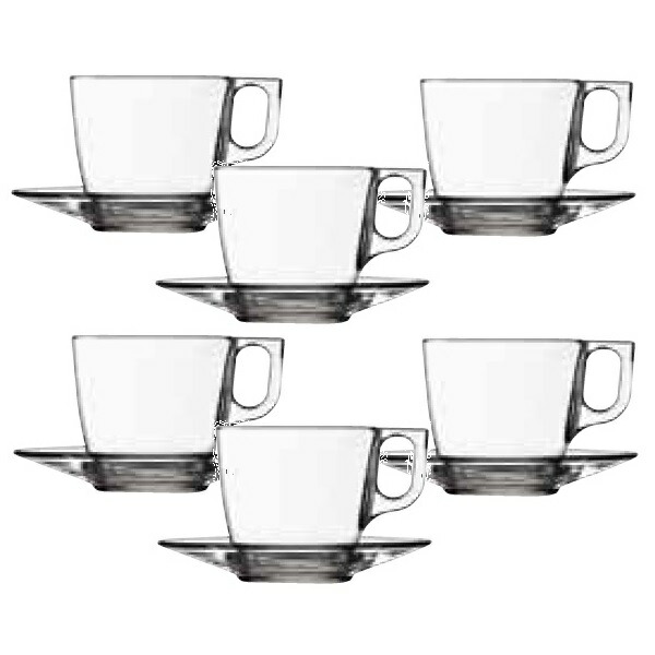 【6客組】Arc International（アルクインターナショナル） ヴォルート 220カップ＆ソーサー（220ml）