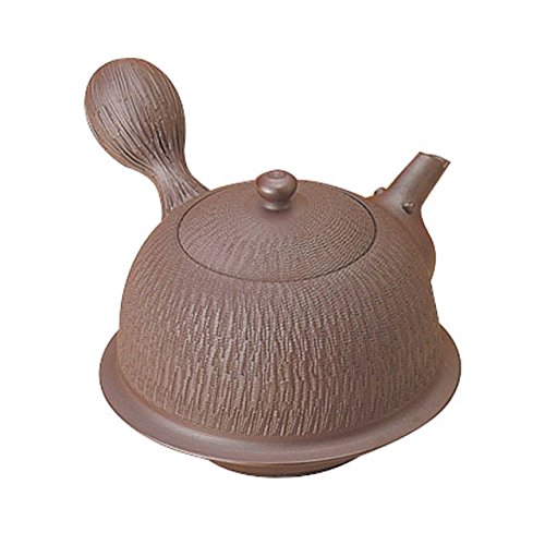 【四日市未来永劫焼 土瓶・急須・茶華】萬古焼 置き目作 1.5号文福急須 約350ml