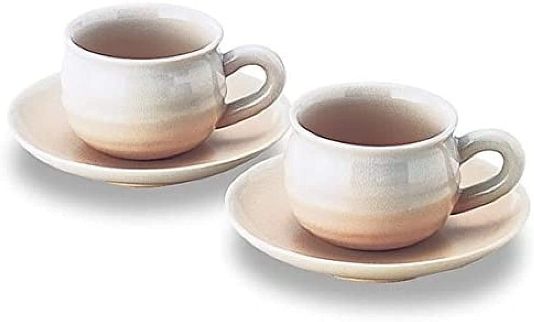 萩焼　極稀模様入りコーヒーカップ　天鵬山作　ペア 萩焼 コーヒーカップ 天鵬山造 - メルカリ