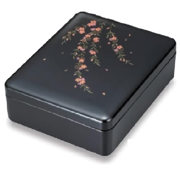 越前塗師細工・越前塗 漆遊館 枝垂れ桜 印籠寄託図書館 A4 日展執筆者 立山作