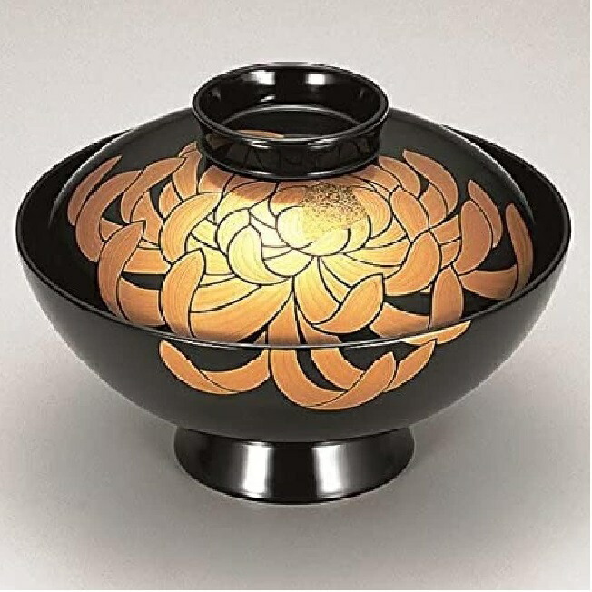 越前塗師細工・越前塗 漆遊館 吸いもの椀 乱菊 45九重の天椀