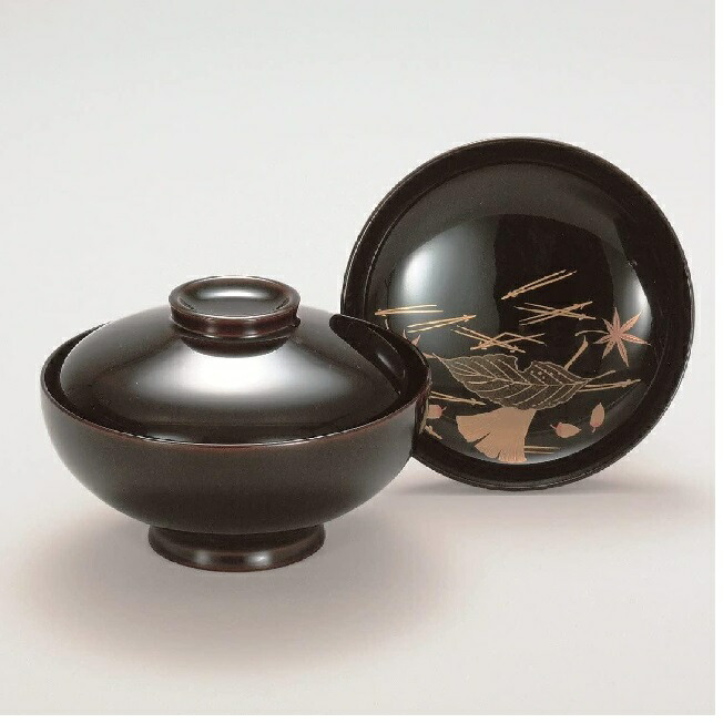 楽天市場】越前漆器 木製吸物椀 花丸蒔絵 5客 : 漆器 久太郎