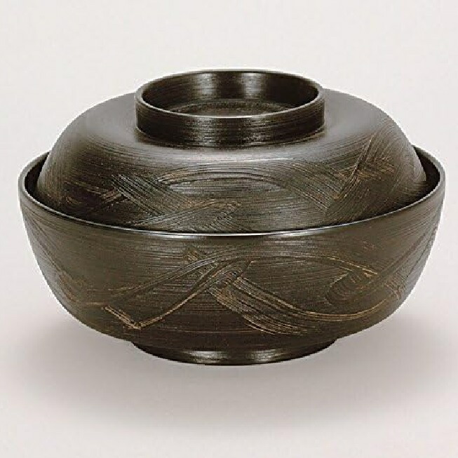 越前漆器・越前塗 漆遊館 錆び絵 45お多福煮物椀