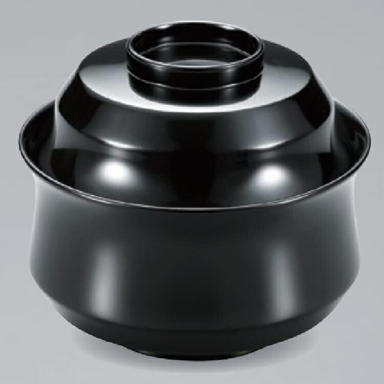 越前漆器・越前塗 漆遊館 黒 腰高 天竜寺椀