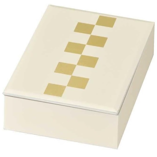 会津漆器・会津塗 アイボリー内朱 オードブル 金箔市松（大）｜七to八-Seven to eight-