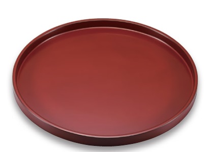 越前漆器 茜朱 10 厚渕丸盆 φ30.5×2.1cm|七to八-Seven to eight-