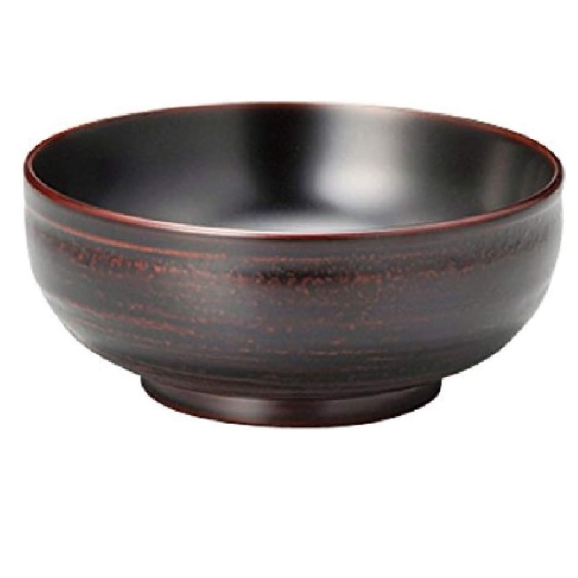 越前漆器・越前塗 雅乃 スープ椀 地の粉 溜 (伝統工芸士・梶原伸夫作)