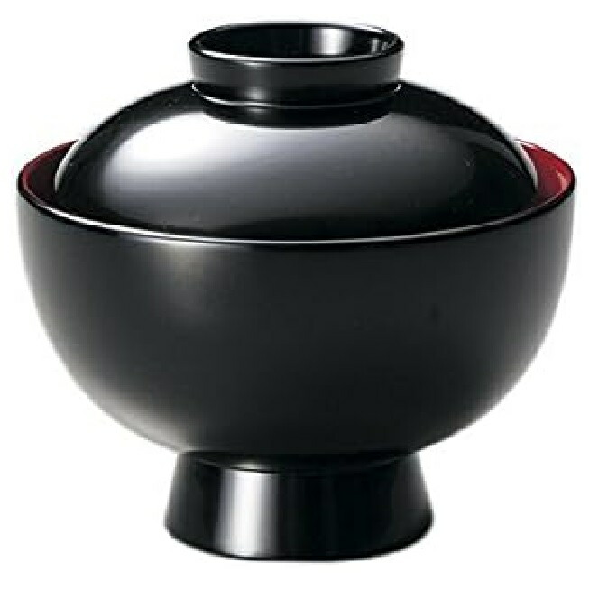 越前漆器・越前塗 雅乃 無地 雑煮椀 黒