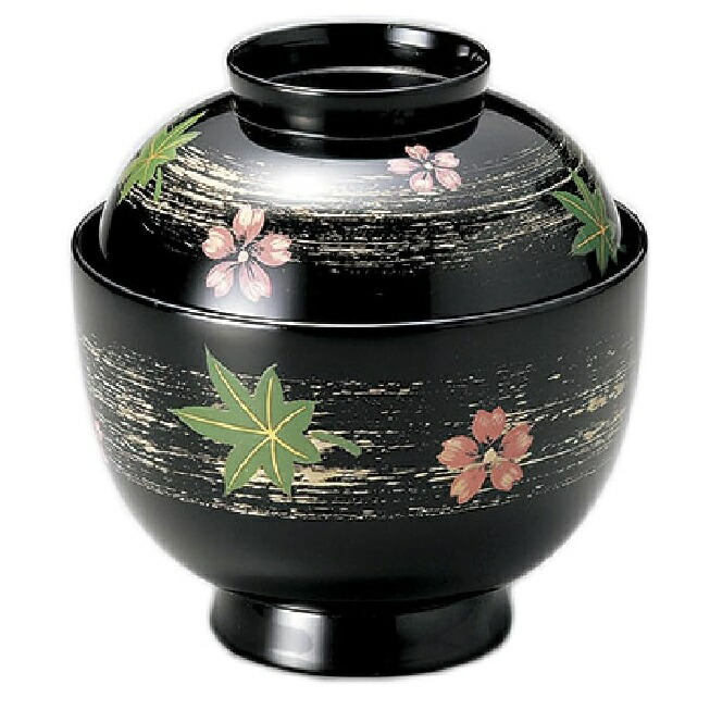 楽天市場】越前漆器 木製吸物椀 花丸蒔絵 5客 : 漆器 久太郎