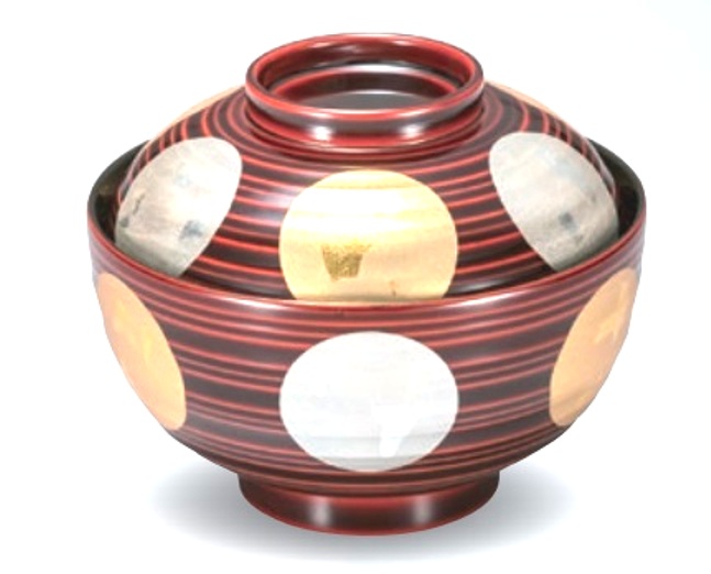 漆器 椀 10個セット 金箔装飾 箔一】おぼろ月カップ(漆) 〜金箔（金沢箔）の酒器・小鉢
