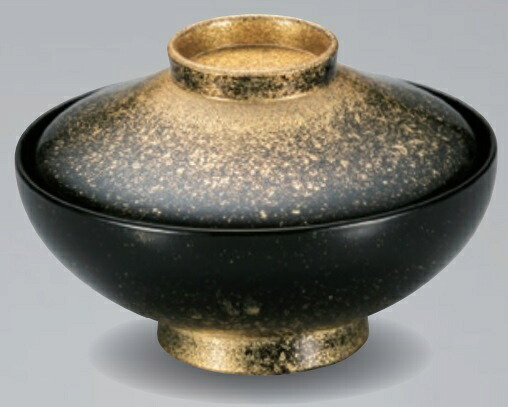 越前漆器 吸物椀 黒　金散らし4.5寸平富士椀（食洗器OK）｜七to八-Seven to eight- 9,504円