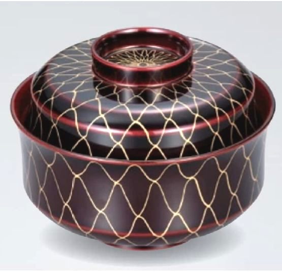 越前漆器　溜金網目　45天竜寺　煮物椀　約470ml＜越前漆器　正月　迎春　お祝い　お返し　引き出物　敬老の日＞