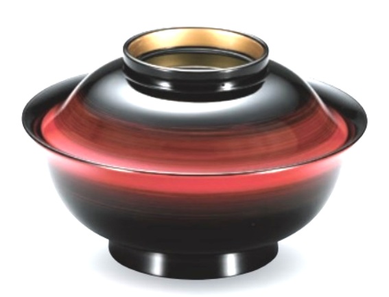 越前漆器　ぼかし立金　白山煮物椀　φ14.0×10.0cm　約520ml
