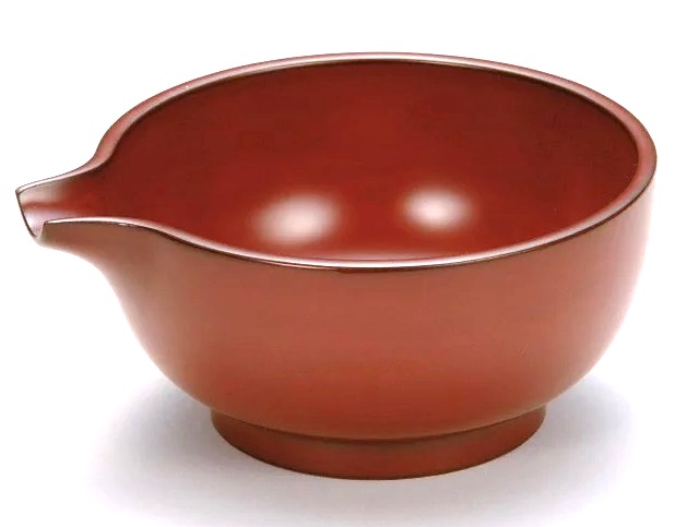 越前塗師細工 茜朱 5.0片口 17.3×15.3×7.6糎