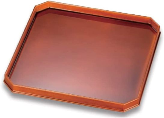 越前塗師細工 漆風塗裏黒 11寸隅切懐石膳 34.0×34.0×2.7糎 日本製＜越前塗師細工 正月 迎春 御祭り しっぺい返し 差し上げ物 敬老の日＞