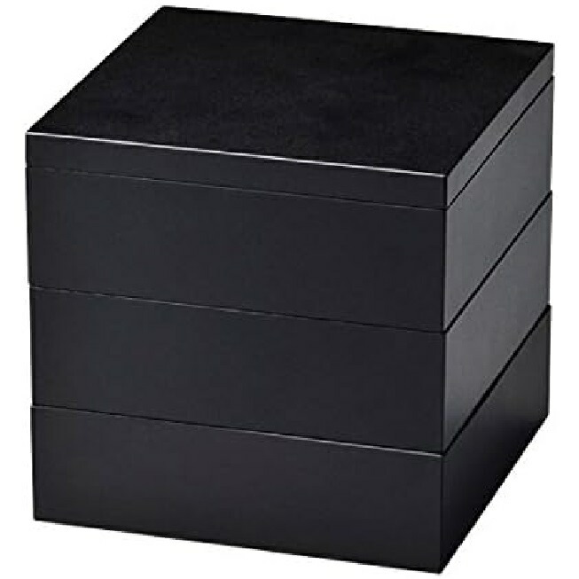 越前漆器・越前塗 雅乃 5.5寸重箱 マットブラック