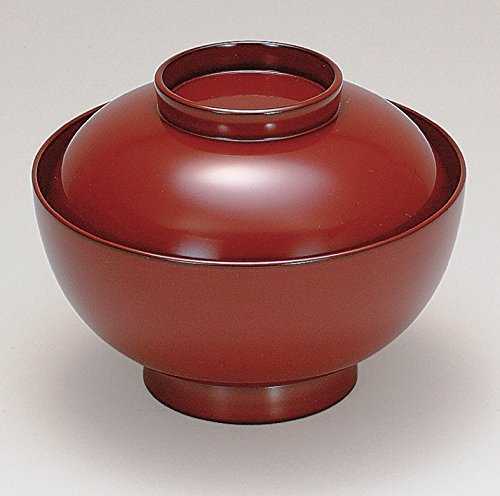 越前漆器　総茜朱　雑煮椀　φ12.7×10.8cm 約370ml (越前漆器 お好み椀 お雑煮椀 煮物椀 お椀 沈金 若松 見返し付 おわん越前塗り ギフト・内祝い・成人内祝い・結婚内祝い・新築祝い・お返しお祝い　法事）