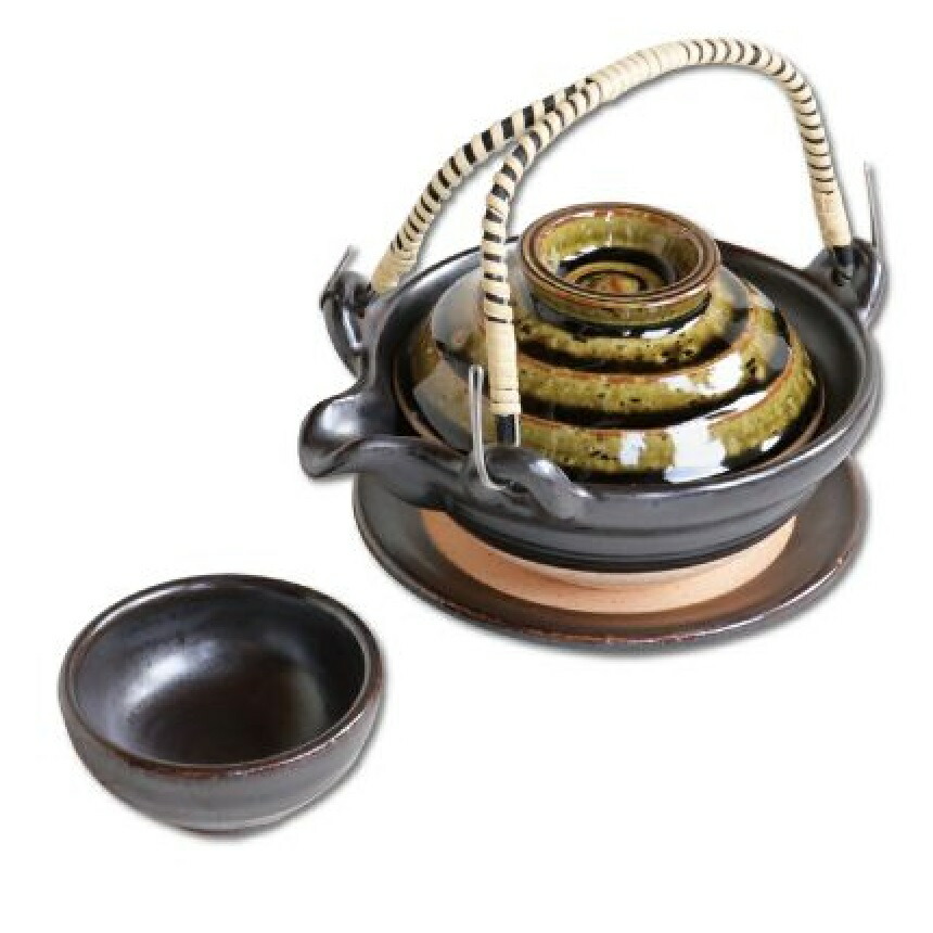 有田焼 茶黒緑織部 土瓶蒸し 調理器具-キッチン用品・食器・調理器具-調理器具・製菓器具