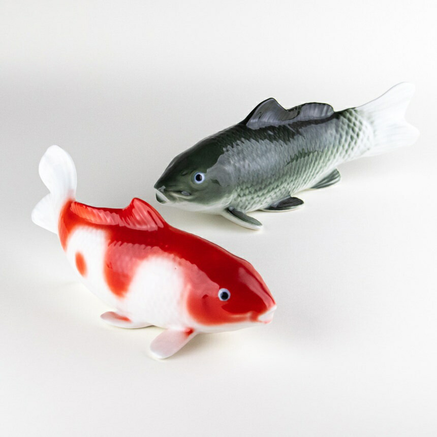 楽天市場】鯉 置物 かわいい置物 小物 インテリア 陶磁器 有田焼 日本