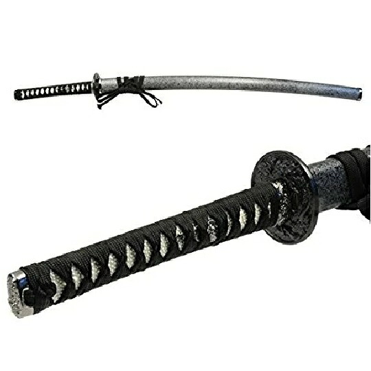 【女性にもラクラク軽量タイプ】　NEU-129L-AL 模造刀剣 アルミ刀身タイプ 石目シリーズ・銀石目 大刀　刃紋、樋なし 【美術刀剣・模擬刀・コスプレ】 美術鑑賞用の装飾刀(模造刀・居合刀)で真剣ではありません。｜七to八-Seven to eight- 16,685円