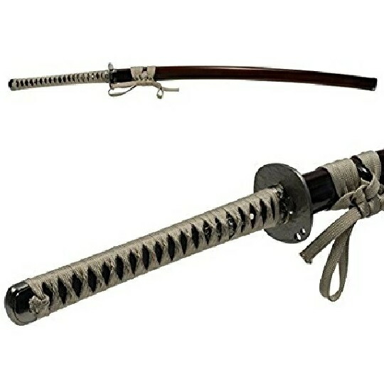 模造刀■大刀■コスプレ小道具・鑑賞用など 日本刀（美術鑑賞用模造刀）大刀・小刀2本セット 黒石目 新デザイン