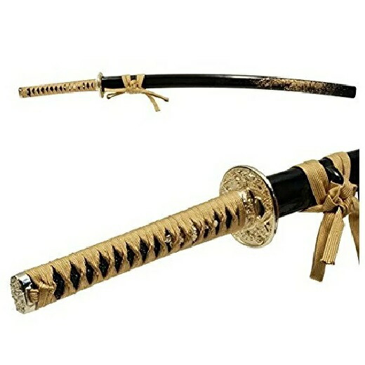 模造刀■大刀■コスプレ小道具・鑑賞用など 日本刀（美術鑑賞用模造刀）大刀・小刀2本セット 黒石目 新デザイン