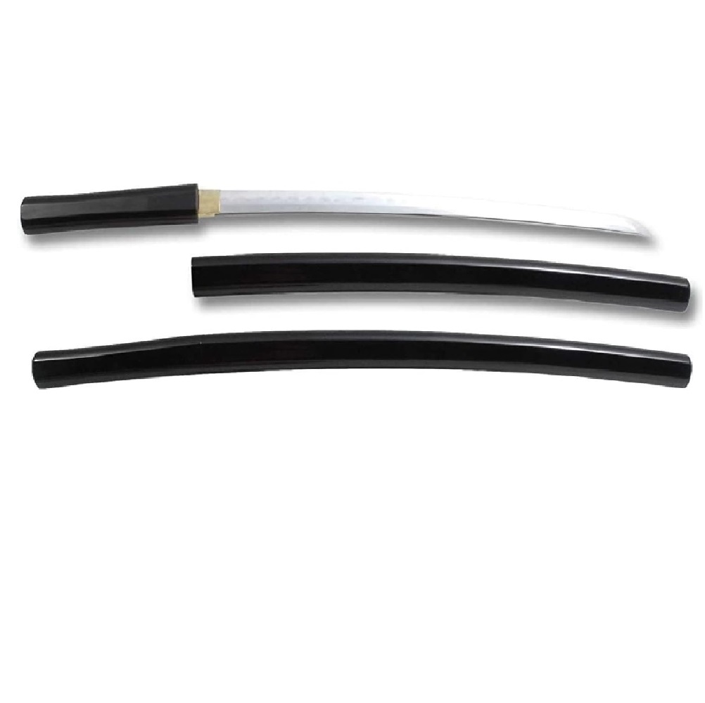 白鞘 黒呂塗り 小刀 美術鑑賞用の装飾刀(模造刀・居合刀)で真剣ではありません