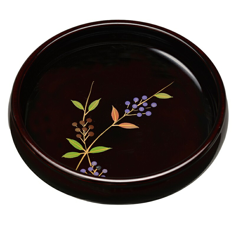 楽天市場】会津塗 溜 7.0菓子鉢 松竹梅漆絵文様 会津絵 伝統工芸品