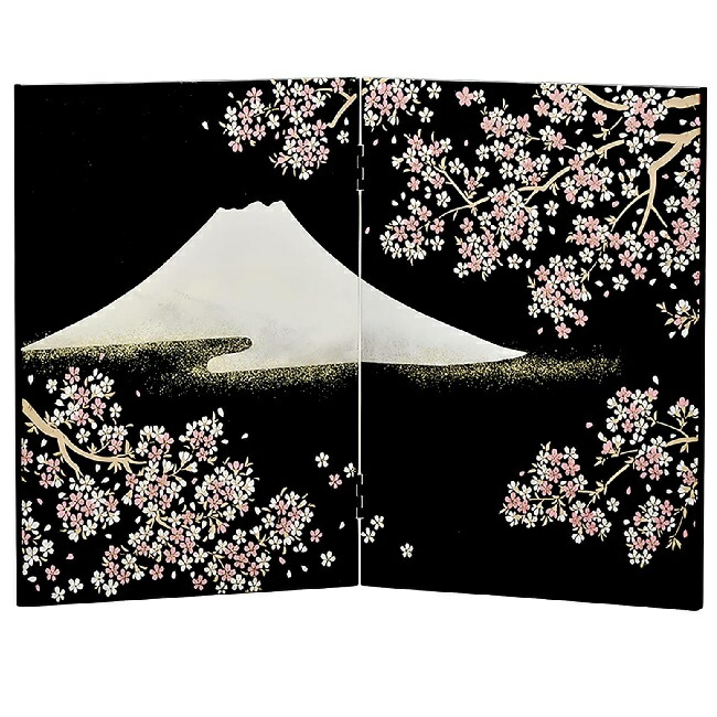 会津塗り屏風、平台セット 楽天市場】会津塗 蒔絵屏風 衝立 初音図 日本製 送料無料 ギフト
