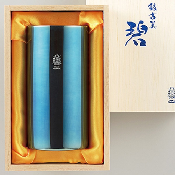 Made インチ TSUBAME御墨付き 碧 銀古美（ぎんふるみ）18-8ステンレス鋼W社会システムハイボールタンプラー（380ml）