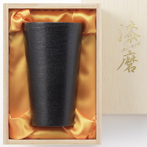 漆磨 ストレートタンブラー 朧・黒（300ml）｜七to八-Seven to eight-