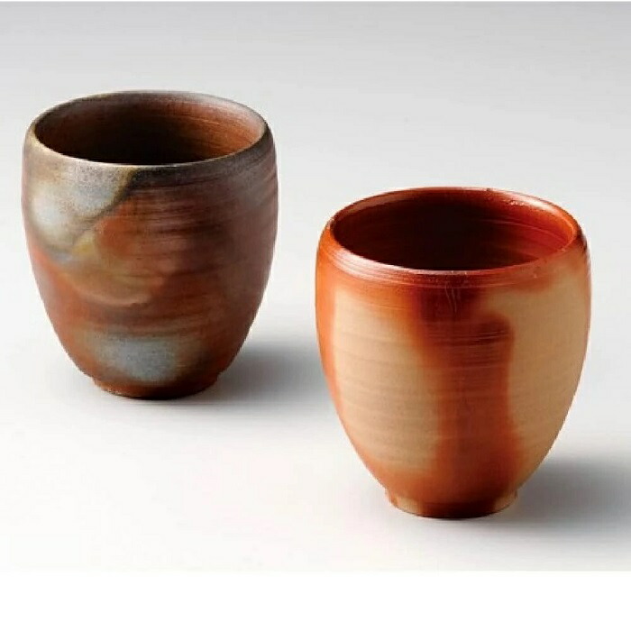 楽天市場】緋襷 ひだすき 湯呑 径7cm×高9.5cm 2客セット 化粧箱入