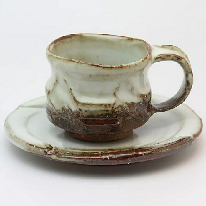 萩焼 椿秀窯 （椋原佳俊作）コーヒー碗皿 （170ml）