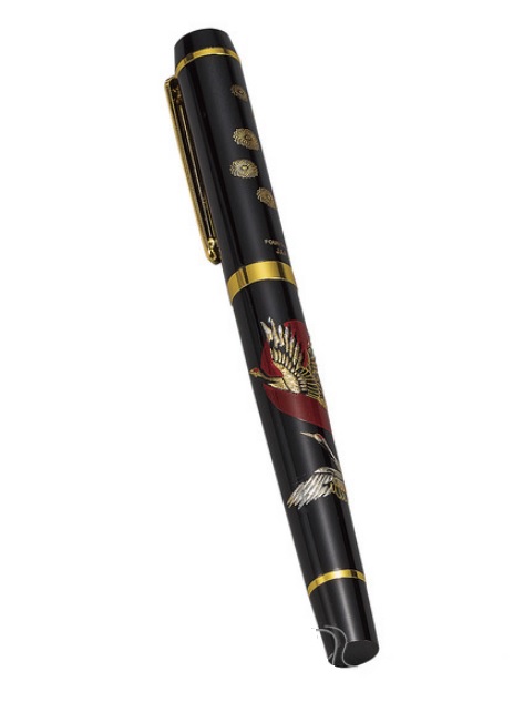 山中漆器 ハイグレード漆芸万年筆 日の出鶴<ギフト プレゼント お祝い お返し 昇進 退職>|七to八-Seven to eight-