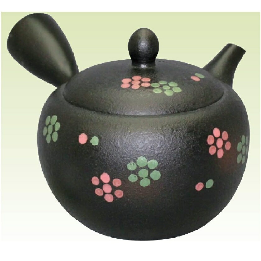 常滑焼 急須 歳月作「ノタ打花紋」340ml (帯網茶こし) キッチン用品・食器・調理器具-急須-茶道具・湯呑・急須